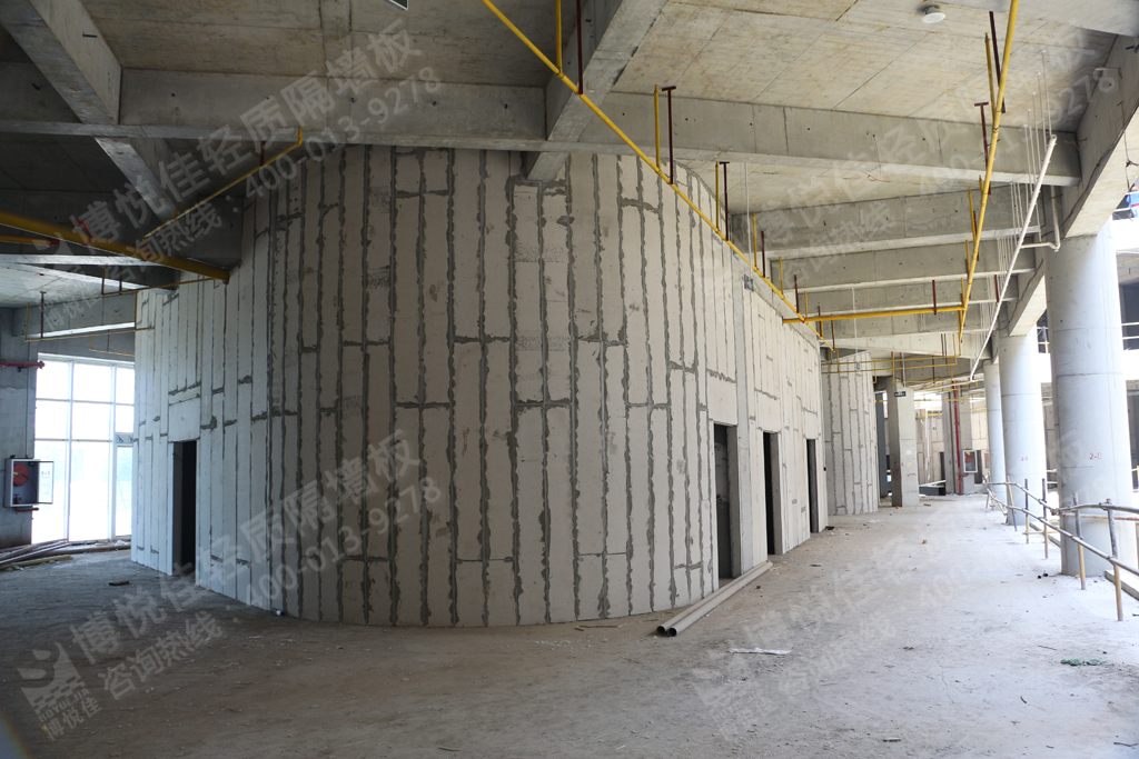 博悅佳工程案例圖片欣賞:新城陽光國際廣場輕質(zhì)隔墻工程