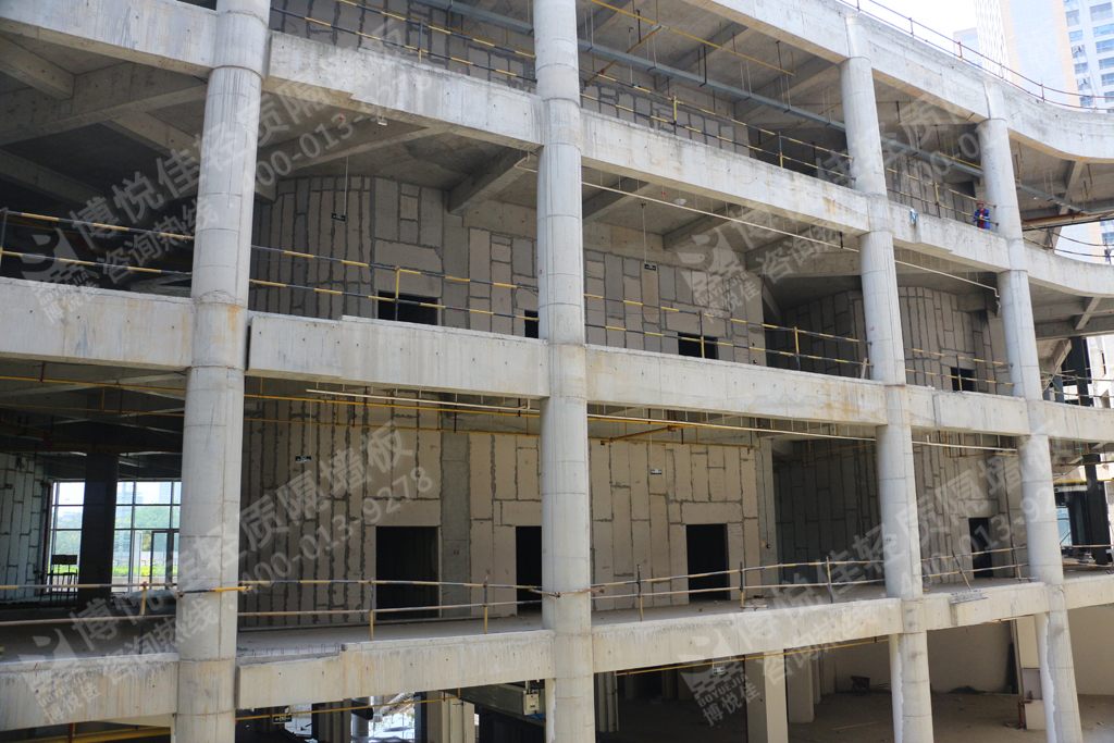 博悅佳工程案例圖片欣賞:新城陽光國際廣場輕質(zhì)隔墻工程