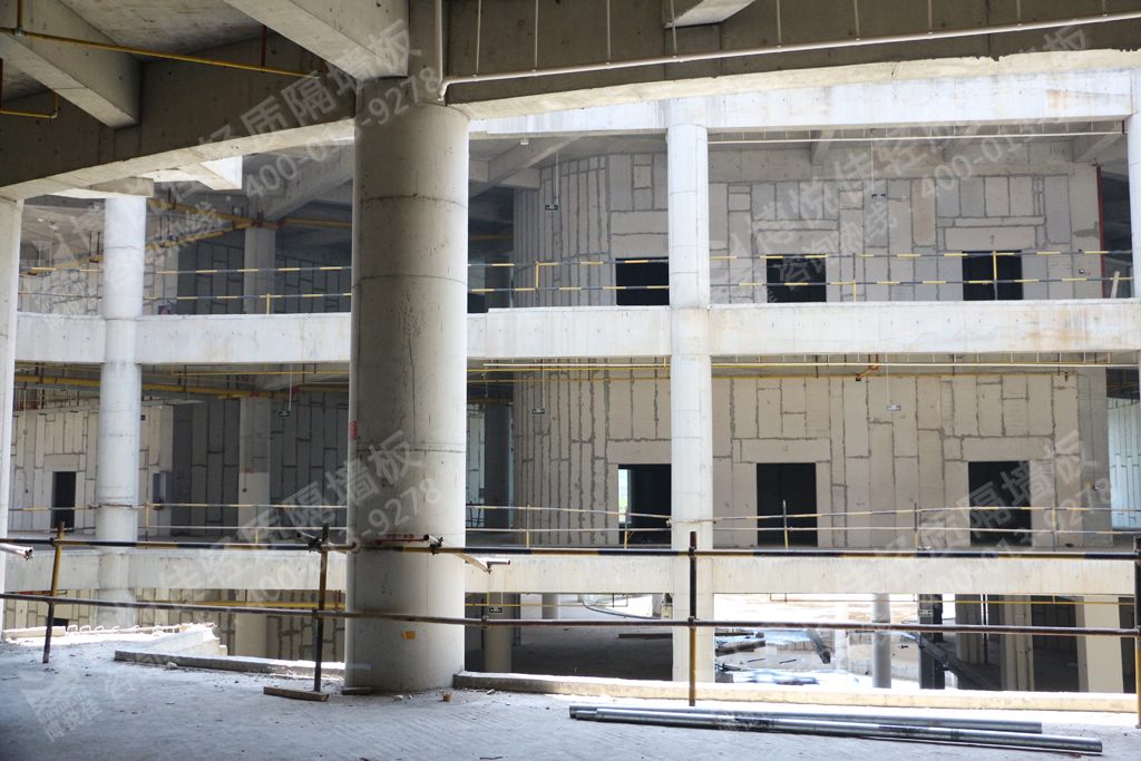 博悅佳工程案例圖片欣賞:新城陽光國際廣場輕質(zhì)隔墻工程