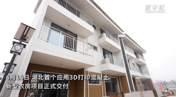 湖北首個應(yīng)用3D打印混凝土新型農(nóng)房項目正式交付